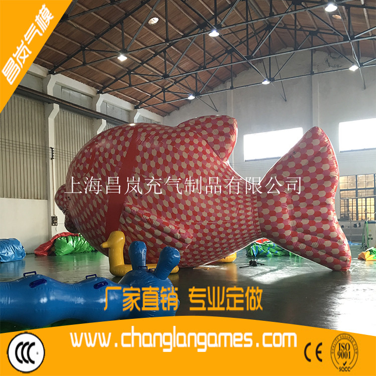 廠家直銷充氣浮魚卡通氣模水上漂浮模型定做 inflatable fish