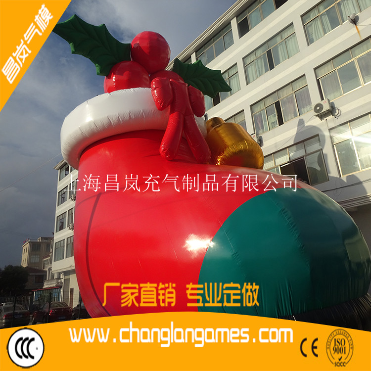 廠家直銷充氣圣誕襪大型圣誕禮物氣模模型商場(chǎng)廣場(chǎng)美陳展示